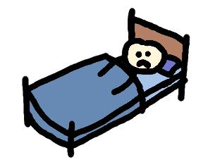 fatigué au lit - comic