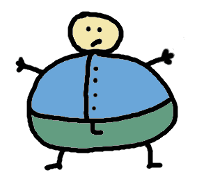 homme obèse - comic